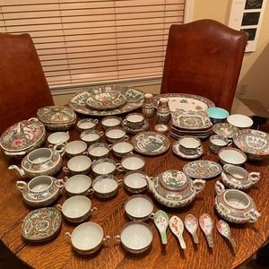 Rose Medallion Canton Mandarin vintage China